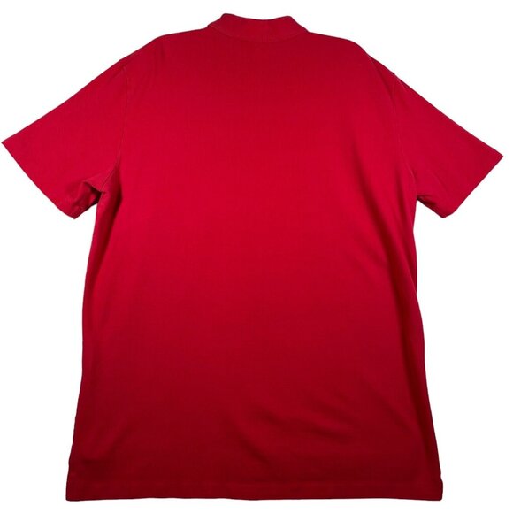 Polo Ralph Lauren Mens Polo Shirt XL Red Cotton Short Sleeve Pocket Black Pony - Picture 2 of 10